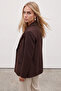 Women's Brown Double-Breasted Collared Buttoned Blazer Jacket Alc-X15732 - 5