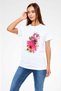Flower White Unisex T-Shirt T-Shirt - 3