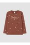 Lcw Kids Crew Neck Printed Girls' T-Shirt 2-Piece - 4