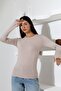قميص نسائي بأكمام طويلة ونسيج ناعم ومرن - 7