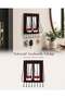 Brown wood window design wall-mounted key holder decorative organizer