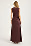 Long Stitch Pleated V-Neck Dress - 5