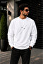 Men's Airplane Trace Stripe Minimal Graphic Printed Cycling Round Neck Casual Sweatshirt