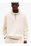 TJM RLX WAFFLE SCRIPT QRTR ZIP Erkek Bej Sweatshirt - DM0DM21880 - 2