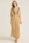 Long Dv Collar Dress