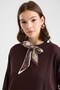 Scarf Detailed Skirted Knitwear Set Brown 9471-Tk - 4