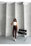 Women's High-Waisted Beliza Fabric Gathering Tights - Seamless Look Stretchy Sports and Casual Leggings - 3