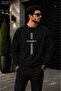 Men's Street Style Orbit Minimalist Printed Cycling Round Neck Casual Sweatshirt