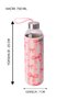 Covered Bow Patterned Glass Water Bottle 750 ml – Protected Sports School Office Detox Water Bottle with Steel Lid and Carrying Strap - 2