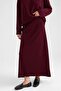 Scarf Detailed Skirted Knitwear Set Bordo 9471-Tk - 7