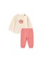 Printed Seasonal Baby Set 0-3 Years Old Ecru Pink - 2