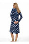 Blue 100% Pure Cotton Long Sleeve Nightgown - 3