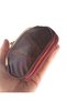 Genuine Leather Claret Red Mini Clip-On Scholarship Women's Mini Handbag Wallet Card Holder 012 - 3