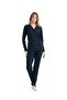 - Women's Navy Blue Full-Length Pajama Set