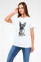 German Shepherd Printed Unisex White T-Shirt - 3