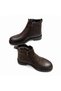Men's Genuine Leather Inner Fur Lined Side Zipper Orthopedic Non-Slip Sole Boots - 5