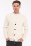 Kemik Men's 80% Wool 20% Acrylic Ribbed Knit Buttoned V-Neck Knitwear Cardigan Trist-5370