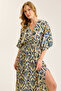 Long Dv Collar Dress - 4