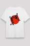 Karate Themed Printed White T-Shirt