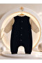 Baby Boy Welsoft Jumpsuit Teddy Bear Embroidered Long Sleeve Soft and Warm Baby Jumpsuit - 4