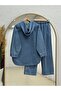 Alizeh Kangru Pocket Hooded Pants Denim Set-Ml322 Blue - 8