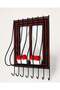 Brown wood window design wall-mounted key holder decorative organizer - 8