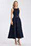 Jacquard Lureks Flared Midi Dress - 2