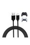 كابل شحن ونقل بيانات 3M لوحدة تحكم PS5 و Xbox One - كابل USB-A إلى USB-C من النحاس المتين