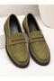 Women's Green Loafer Shoes Suede Classic Daily Stylish Comfort Casual Shoes - 2