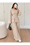 Women's Modal Waist-Fitted Flared Sleeve Wide Leg Pants Two-Piece Set 0242
