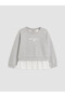 Gray Crew Neck Girls' Tracksuit Set - 5