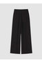 Özmarka New Season Black Loose Fit Women's Pleated Fabric Trousers - 6