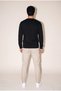 Men's 6212 0 Collar Embroidered Thessaloniki Sweatshirt Black - 2