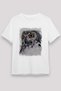 Owl Printed Unisex White T-Shirt