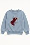 Girl's Appliqued Embroidered Crew Neck 2-Piece Sweatshirt - 2
