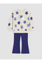 Blue Printed Girls' Set - 4