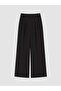 Özmarka New Season Black Loose Fit Women's Pleated Fabric Trousers - 5
