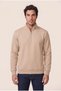 Men's 6213 Stand Collar Embroidered Thessaloniki Sweatshirt Beige - 2