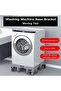 World Movable Adjustable Base with 8 Strong Feet & 4 Locking Wheels, 400KG Heavy Duty Washing Machine Stand, Extendable Roller Dolly Universal Furniture Moving Base for Refrigerator Dryer Washer - 2