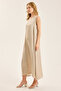 Long Back V Thick Strap Dress - 3