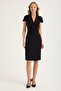 Anvelop Layered Collar Waist Belted Dress