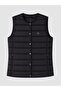 Vizyon New Season Black Crew Neck Women's Inflatable Vest - 5