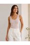 Women's U-Neck Sleeveless Ribbed Slim Fit Knitwear Body Blouse