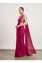 Rani Pink Sequin Embellished Saree Set – Women's Indian Ethnic Wear - 2