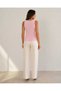 Women's U-Neck Sleeveless Ribbed Slim Fit Knitwear Body Blouse - 3