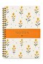 A5 on Spiral, Flower Garden, 120 Sheets in Line, Notepad, School Notebook