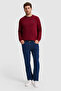 Men's Burgundy Basic Sweatshirt 50329441-Vr014 - 4