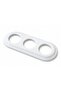 Porcelain Triple Frame Sat White 24cm – for Wall Socket and Switch - 3