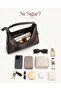 Brown Shk352 Faux Leather, Zippered, Adjustable Strap Women's Daily Hand, Arm and Shoulder Bag - 3