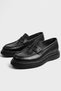 100% Genuine Leather Black Casual Laceless Classic Men's Shoes Luass30Al0057